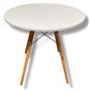 Image 1 : Modern White Nook Table, H28" x Dia. 27"