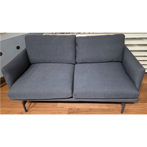 Modern Dark Grey Love Seat