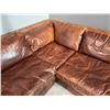 Image 3 : Restoration Hardware - Maxwell Leather Sectional - RV: $12,975 CAD, H29" x W99" x D99"
