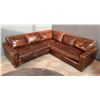Image 5 : Restoration Hardware - Maxwell Leather Sectional - RV: $12,975 CAD, H29" x W99" x D99"