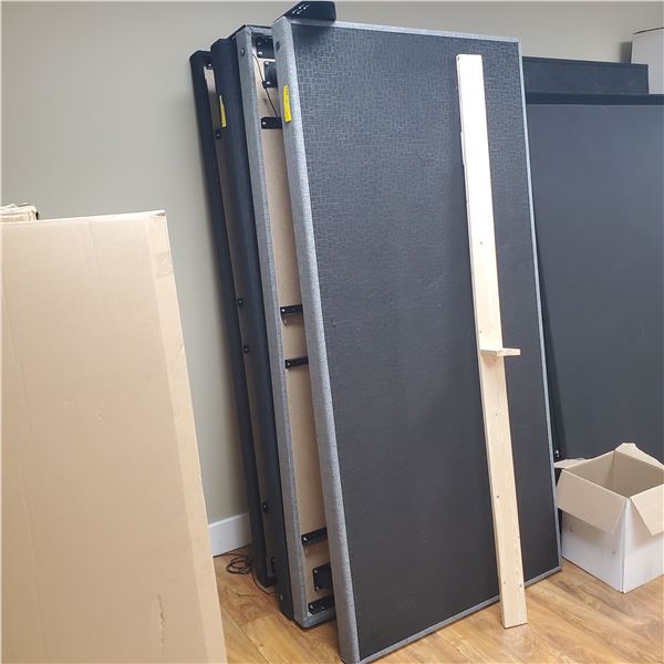 Sandy's - New King Platform Bed Base Black Microfibre - RV: $550