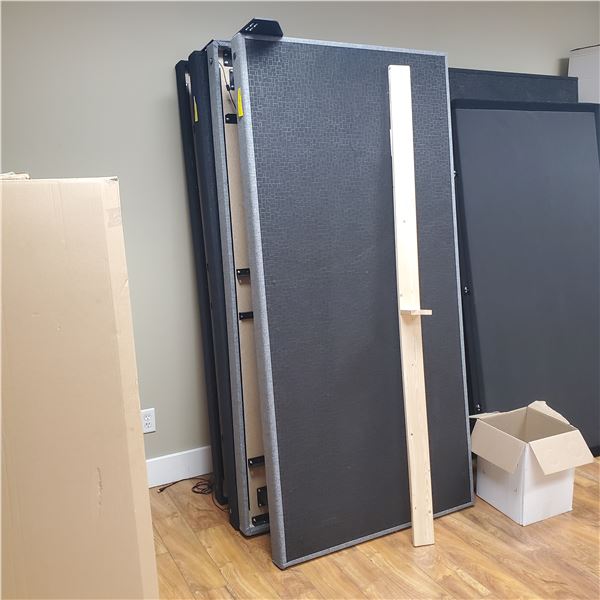 Sandy's - New King Platform Bed Base Black Microfibre - RV: $550