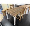Image 3 : New LH Provence Dining Table - RV: $1350 CAD, H30" x W63" x D37" (store display item without box)