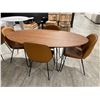 Image 2 : New LH Oval Dining Table Walnut - RV: $1999 CAD - H30" x W71" x D39" (store display item without box
