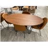 Image 3 : New LH Oval Dining Table Walnut - RV: $1999 CAD - H30" x W71" x D39" (store display item without box