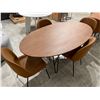 Image 3 : New LH Oval Dining Table Walnut - RV: $1999 CAD - H30" x W71" x D39" (store display item without box