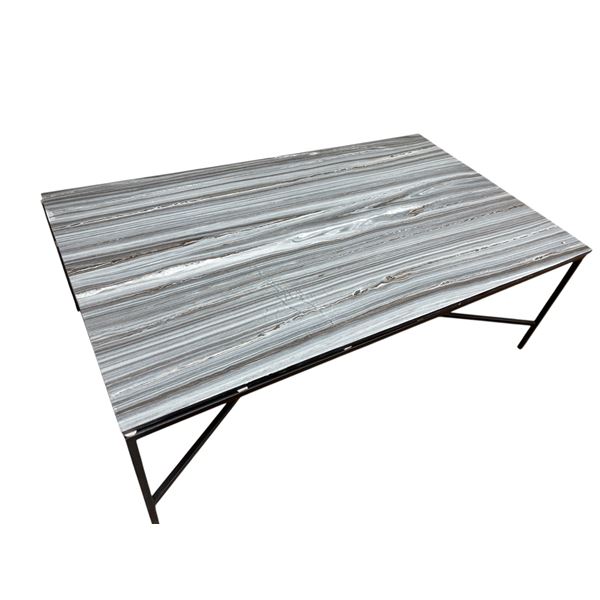 New Rectengular Grey Coffee Table - H15.5" x W47" x D27.5" (store display item without box)