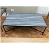 Image 2 : New Rectengular Grey Coffee Table - H15.5" x W47" x D27.5" (store display item without box)