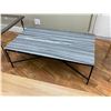 Image 3 : New Rectengular Grey Coffee Table - H15.5" x W47" x D27.5" (store display item without box)