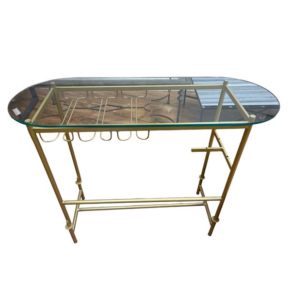 New LH Brass Sideboard - H31" x W39" x D14.5" (store display item without box)