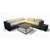 Image 1 : 7 pc - Outdoor Patio Set - 8' x 8' Long each way - Table: 35.5x35.5x16" - Cushions Need Washing