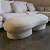 Image 2 : Cream Coloured Kidney Shaped Bench - 57x26x16"