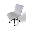 Image 1 : White Leather Rolling  Adjustable Office Chair