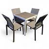 Image 1 : Outdoor Patio Dining Table w/ 2 Chairs - 28x28x29"