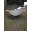 Image 3 : Modern Outdoor Chairs - White Composite & Steel Frame Legs