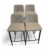 Image 1 : 4 pc - Grey Leather Counter height Bar Stools w/ Black Legs