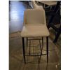 Image 3 : 4 pc - Grey Leather Counter height Bar Stools w/ Black Legs