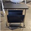 Image 2 : Magazine Rack / Side Table w/ Black Top & Chrome Legs