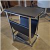 Image 3 : Magazine Rack / Side Table w/ Black Top & Chrome Legs