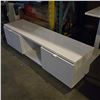 Image 2 : White 2 Drawer TV Stand - 63x18x18"