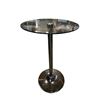 Image 1 : Glass Top Bar Table w/ Chrome Base - 24x39.5"