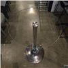 Image 2 : Glass Top Bar Table w/ Chrome Base - 24x39.5"