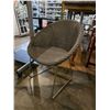 Image 2 : 2 pc - Outdoor Grey Wicker Modern Chairs w/ Chrome Legs