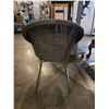 Image 3 : 2 pc - Outdoor Grey Wicker Modern Chairs w/ Chrome Legs