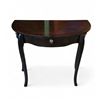 Image 1 : Wooden Half Round Console Table w/ Drawer - 31.5x16x27.5"