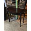 Image 2 : Wooden Half Round Console Table w/ Drawer - 31.5x16x27.5"