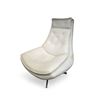 Image 2 : Grand White Leather Swivel Chair - RV: $2900