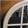 Image 2 : White Washed Wood Window Framed Arched Mirror - 31x54"