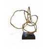 Image 2 : Gold Abstract Décor w/ Black Marble Base - 20"H