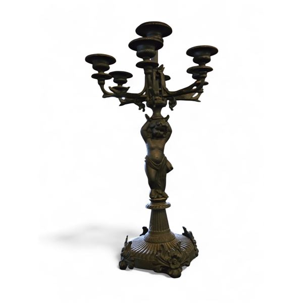 Cast Iron Candle Holder - Heavy - 31"H