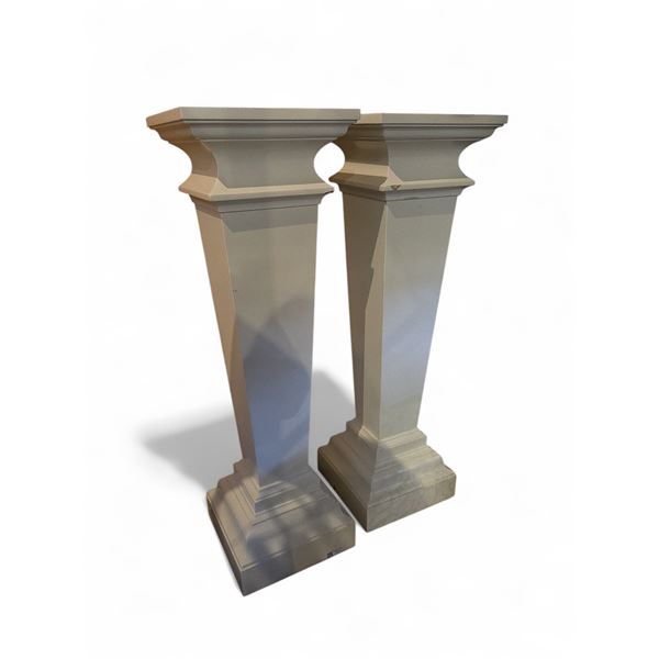 2 pc - White Pedestals - 15x15x48"