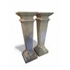 Image 1 : 2 pc - White Pedestals - 15x15x48"