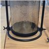 Image 3 : 2 pc - Glass Candle Lanterns w/ Metal Frames22" & 26" H