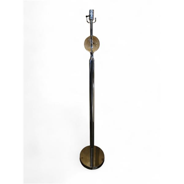 Chrome Lamp w/ Glass Sphere - 57"H