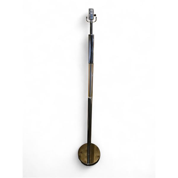 Chrome Lamp w/ Glass Cross Section - 55"H