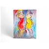 Image 3 : 2 pc - Paintings on Canvas - Wine Glasses 48x40" / Women 24x29"