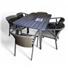 Image 1 : Outdoor Patio Set - Table & 6 Chairs - 63x37.5x29"