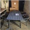 Image 2 : Outdoor Patio Set - Table & 6 Chairs - 63x37.5x29"
