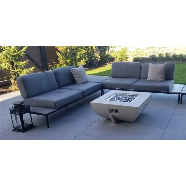 Holland Imports - Outdoor Patio Set - (x2) Benches + Corner Piece & Cushions