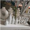 Image 3 : Shelf - Assorted White Décor, Vases  & Candle Holder