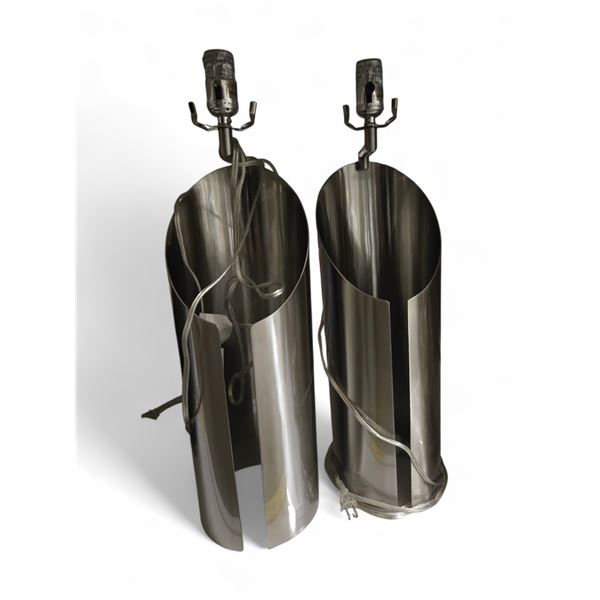 2 pc - Modern Styled Stainless Steel Lamps