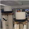 Image 3 : 2 pc - Marble & Wood Candle Holders - 12.5" & 15.5"