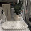 Image 3 : Group - Décor Items Including Marble Dish, Vase, Abstract Art