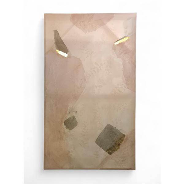 Beige & Gold Abstract on Canvas - 48x80"