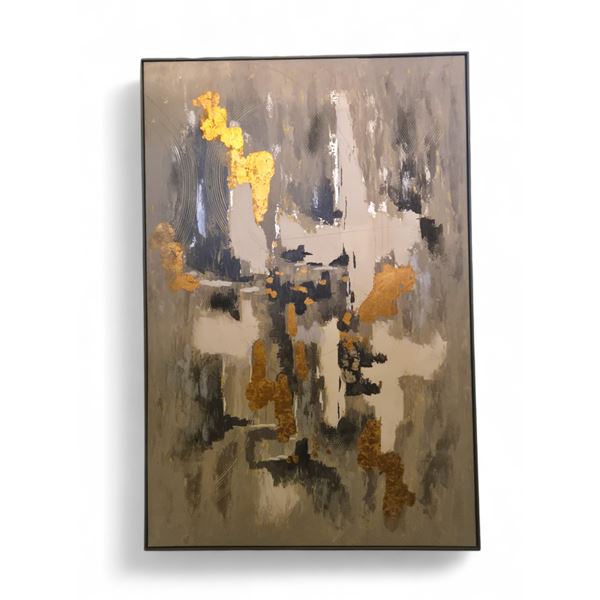 Uttermost Gold Leaf Abstract on Canvas - 74x49" - RV $1,800