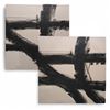 Image 1 : 2 pc - Renwil Black & White Abstract on Canvas - 45x45"